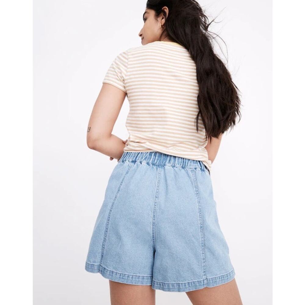 Madewell Denim Easy Pull-On Shorts in Rathmore Wash Preppy Summer Sz XS Pockets - Picture 4 of 11